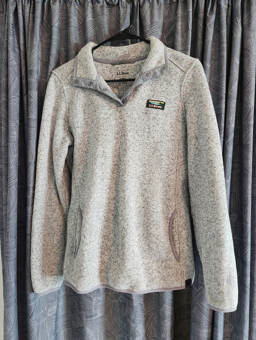 Women's L.L.Bean Sweater 1/4 Snap Fleece Pullover